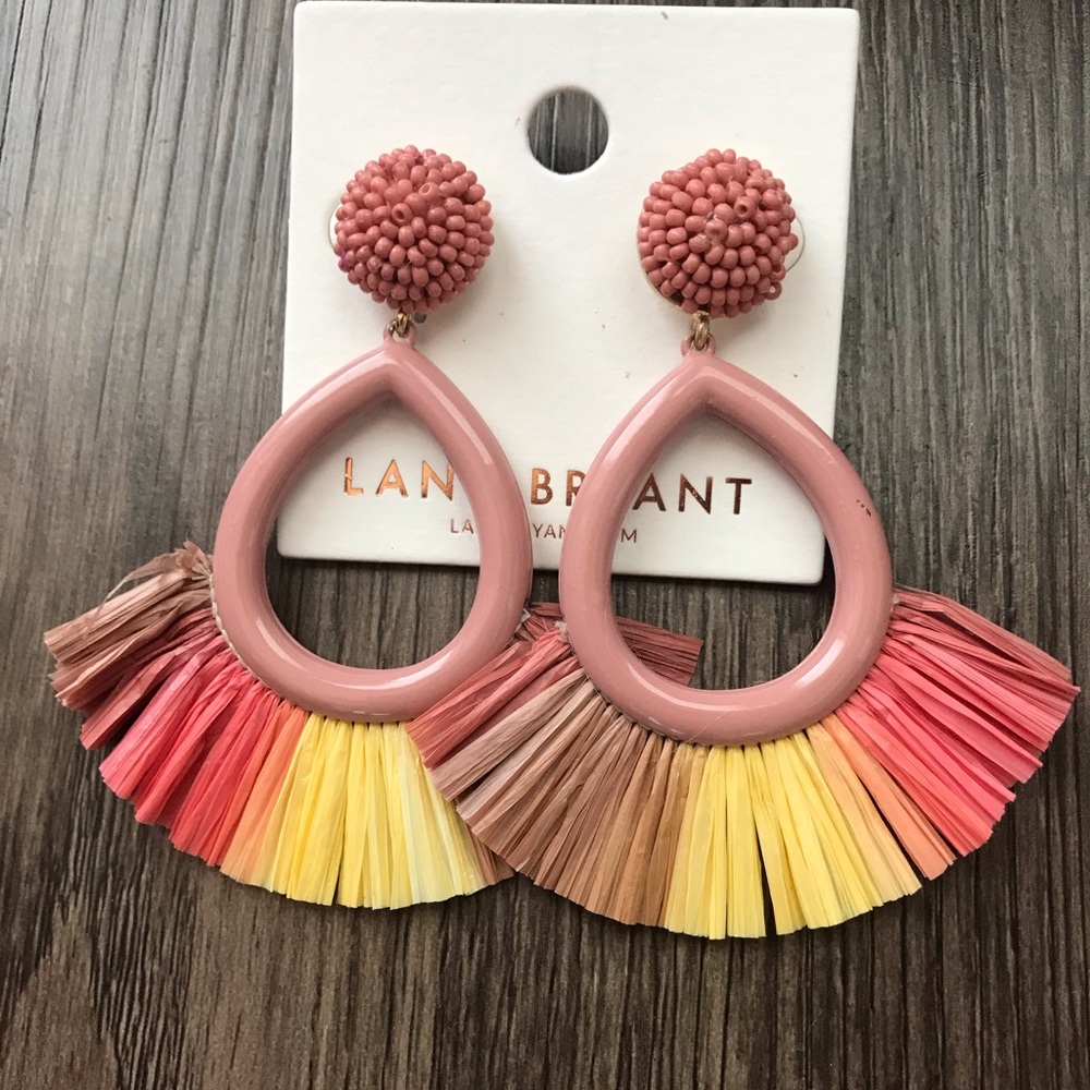 Lane Bryant Beaded/ Tassel Earrings - Picture 2 of 3